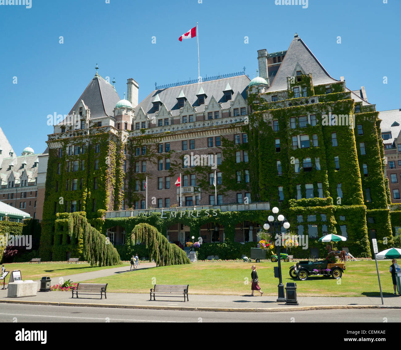 The Empress Hotel in Victoria on Vancouver Island in Canada Stock Photo