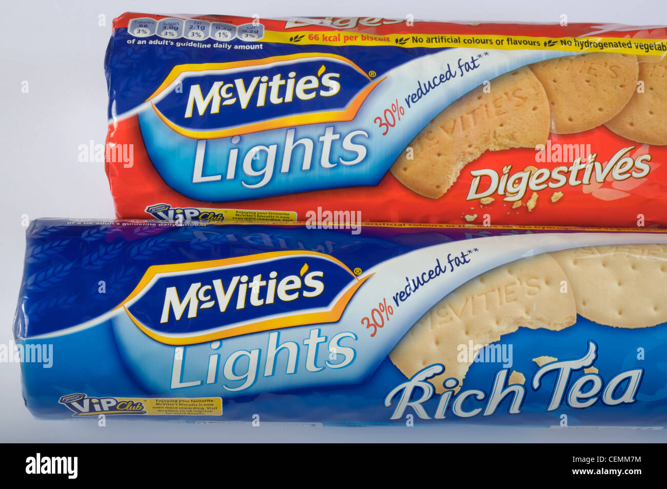 McVitie's Digestives and Rich Tea Lights biscuits Stock Photo Alamy