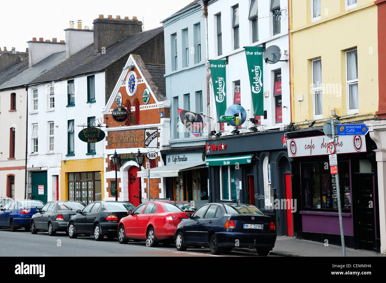 Shops and restaurants on Washington Street, Cork, Cork County, Ireland