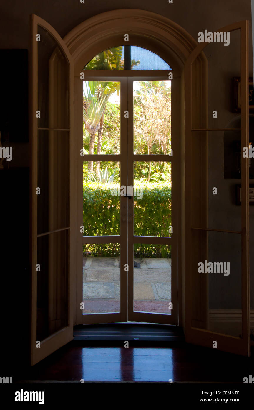 Ernest Hemingway Home Doors, Key West, Florida Stock Photo