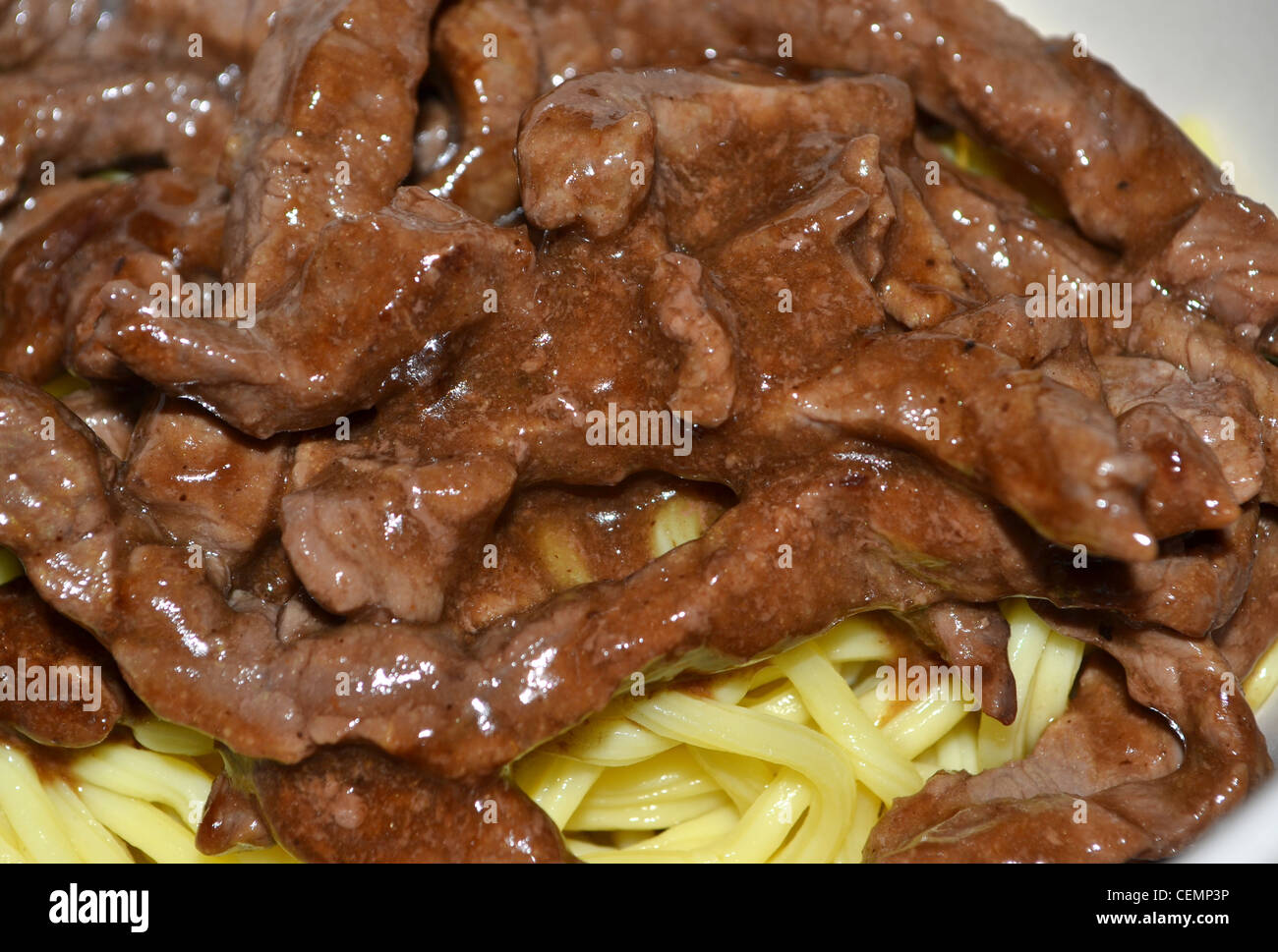 beef stir fry with noodles Stock Photo - Alamy