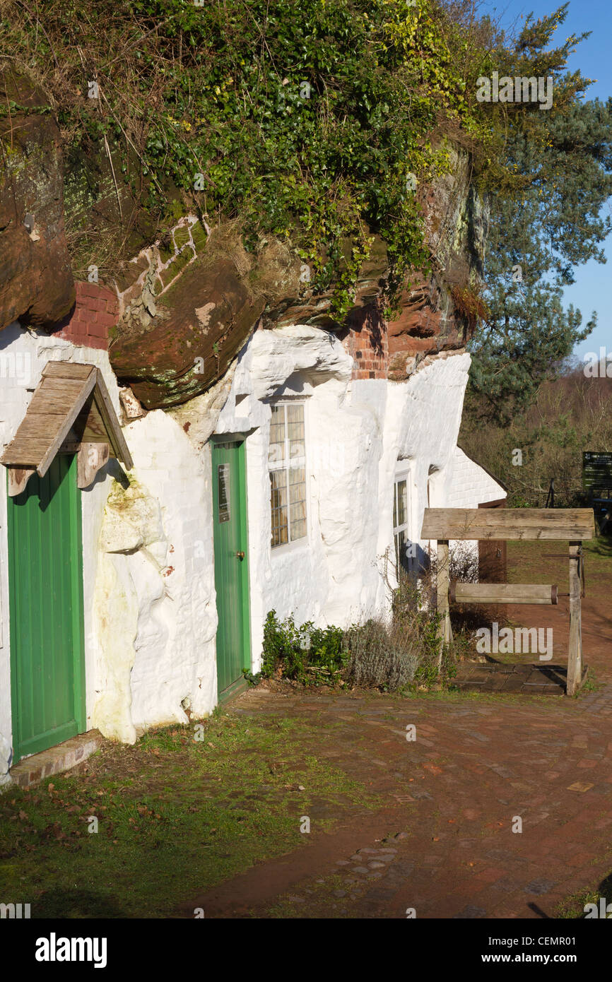 Holy Austin rock houses on Kinver Edge in South Staffordshire Stock Photo