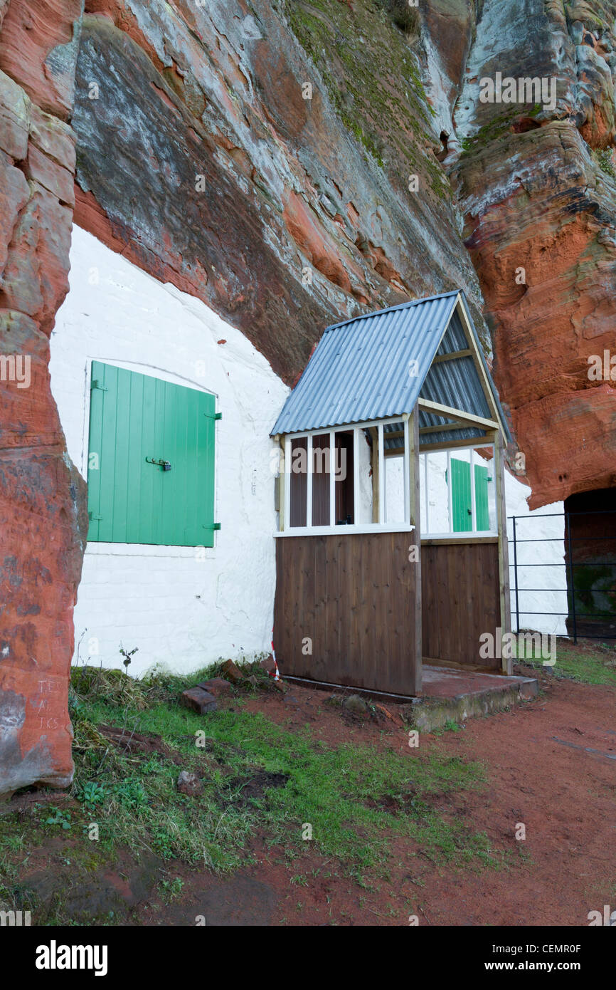Holy Austin rock houses on Kinver Edge in South Staffordshire Stock Photo