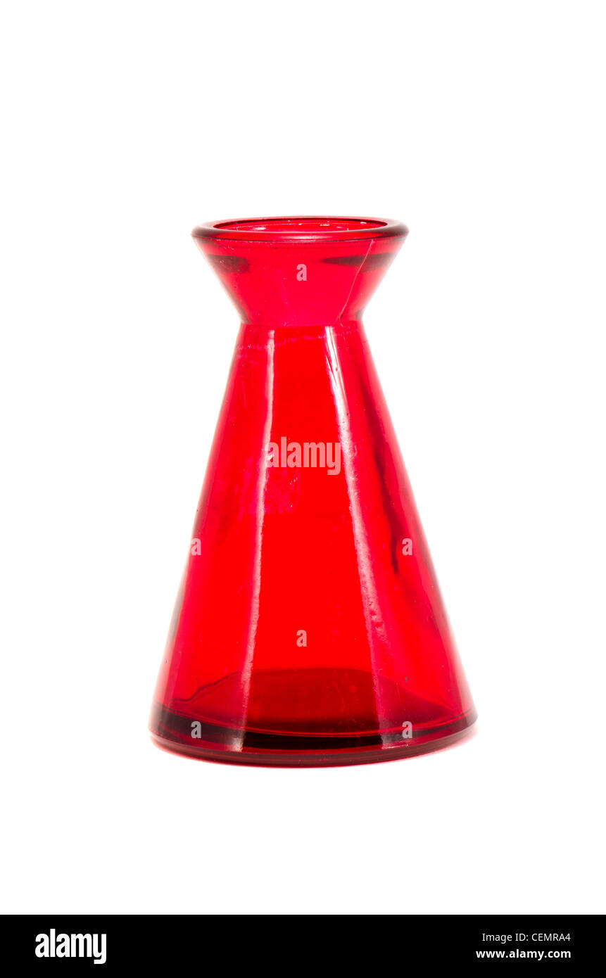 isolated on white red glass vase Stock Photo Alamy