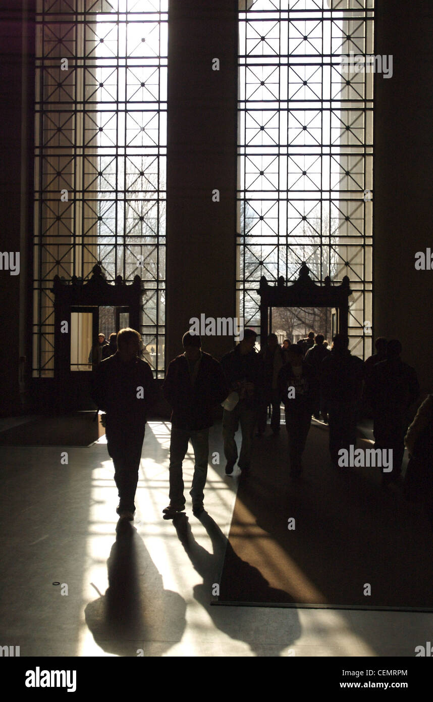 Lobby 7 with Passerby / MIT Stock Photo