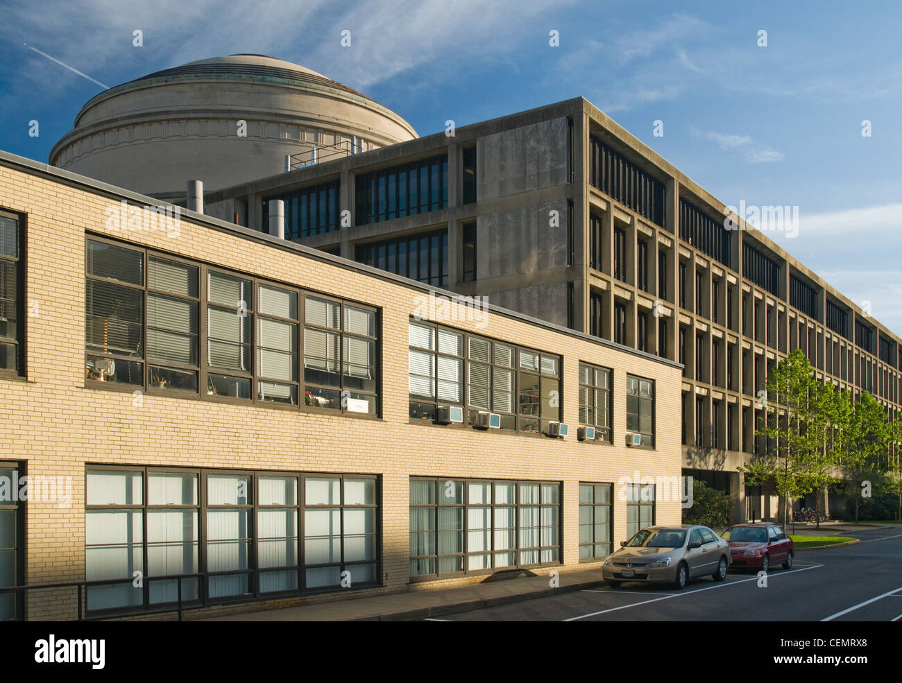 Building 12, Building 13, and the Great Dome on the campus of the ...