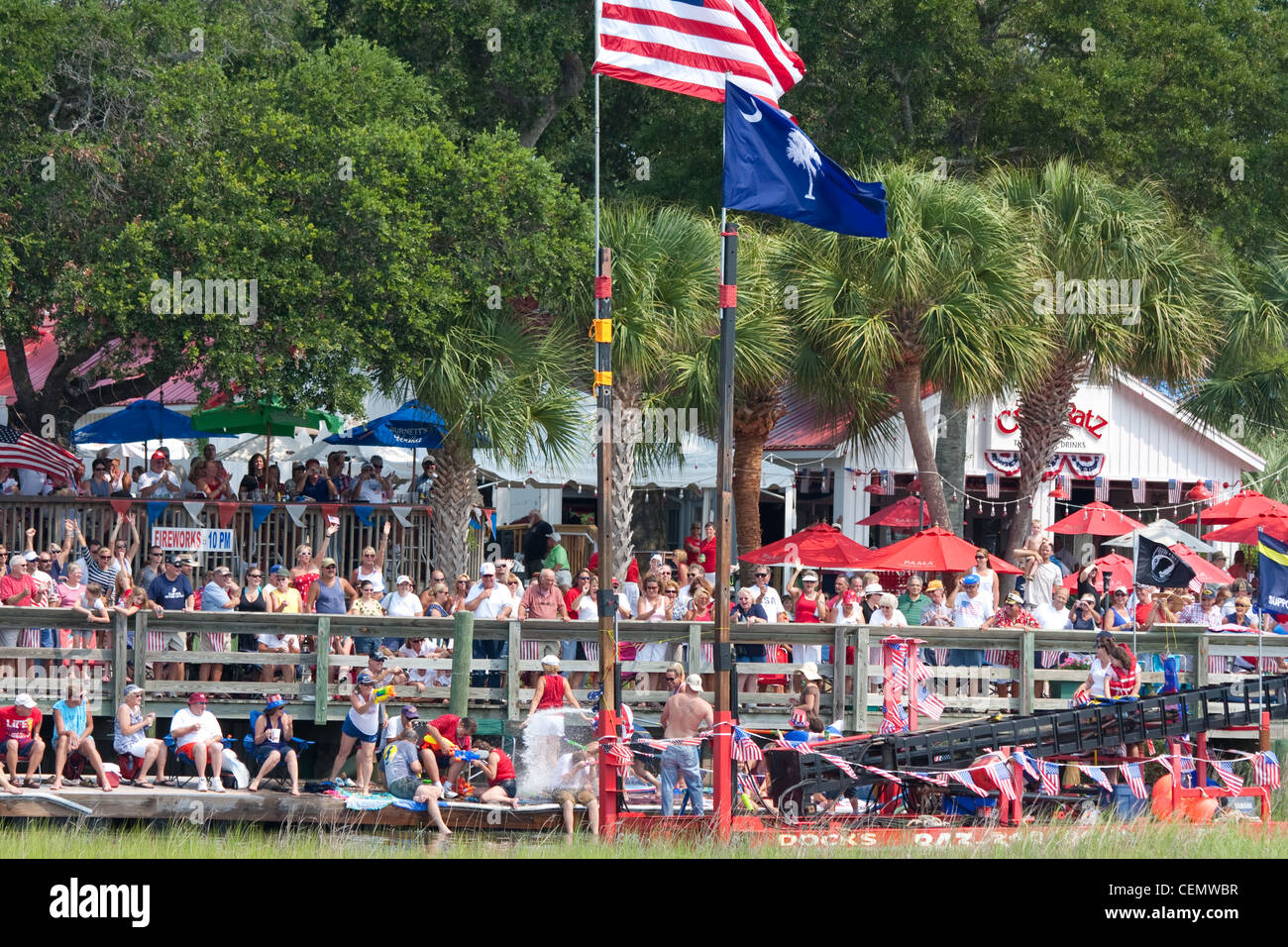 4th of July Boat Parade in Myrtle beach South Carolina USA Stock Photo