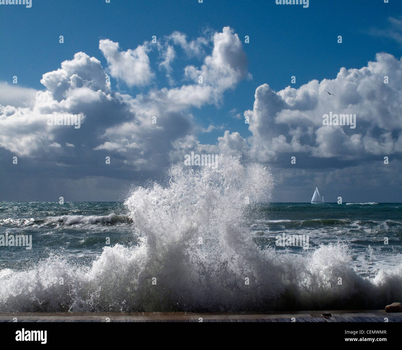 CY - PAPHOS: Wild Seas (February) Stock Photo