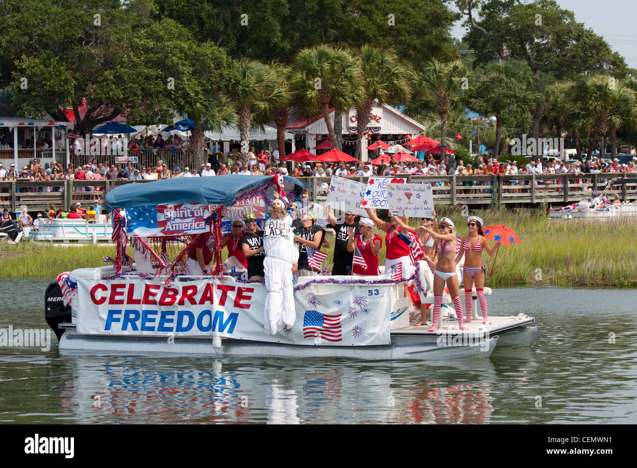 4th of July Boat Parade in Myrtle beach South Carolina USA Stock Photo