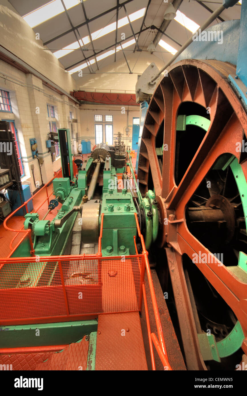 Coal Mine Grant, Ritchie and Company Winding engine (largest in Scotland) Midlothian Mining Museum, UK Stock Photo