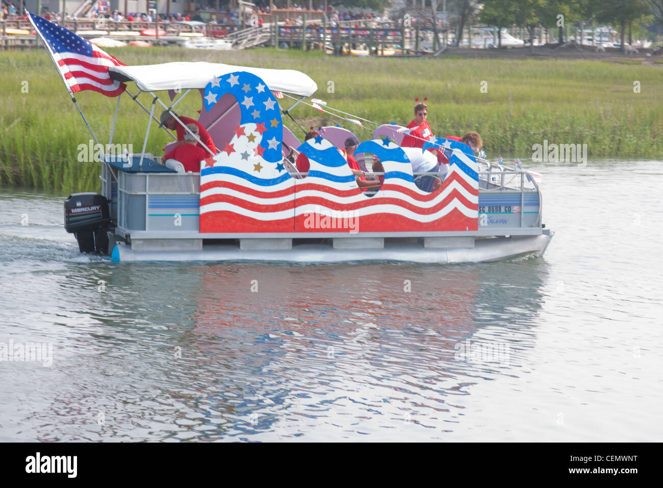 4th of July Boat Parade in Myrtle beach South Carolina USA Stock Photo