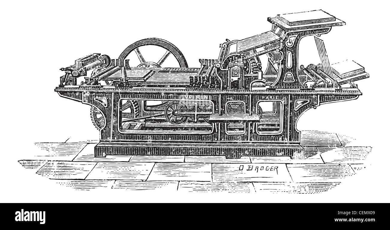 Cylinder printing press hires stock photography and images Alamy