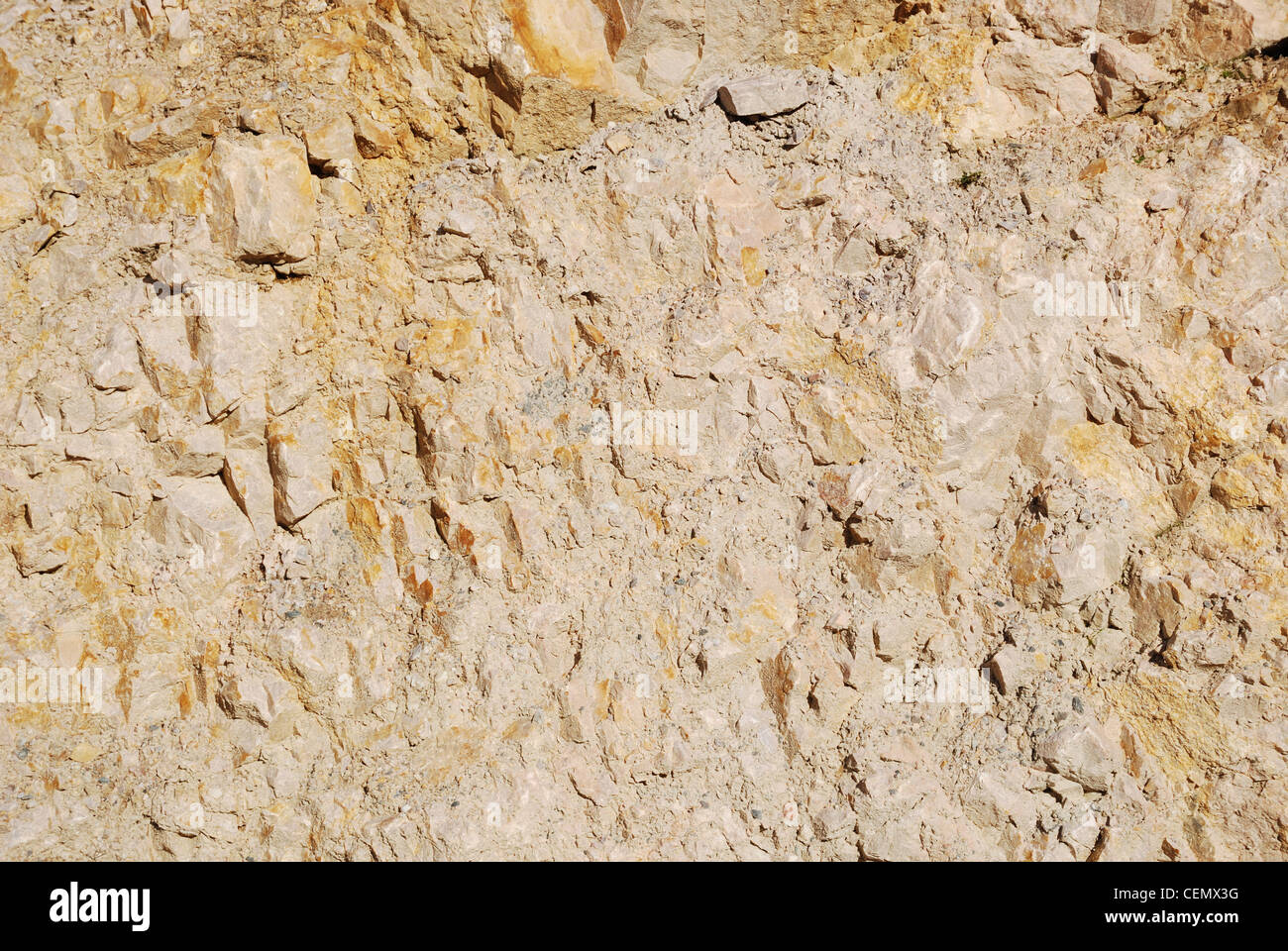 Background of lime rock splitting Stock Photo