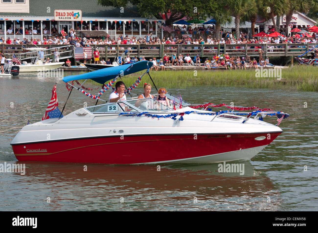 4th of July Boat Parade in Myrtle beach South Carolina USA Stock Photo
