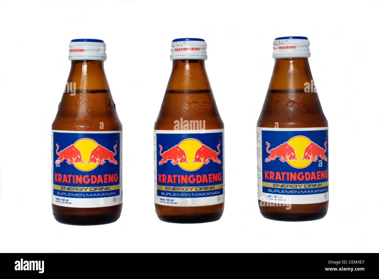 the original red bull krating daeng from indonesia south east asia Stock Photo