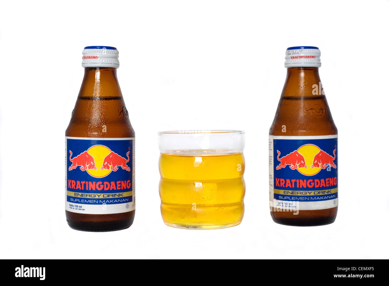 the original red bull krating daeng from indonesia south east asia Stock Photo
