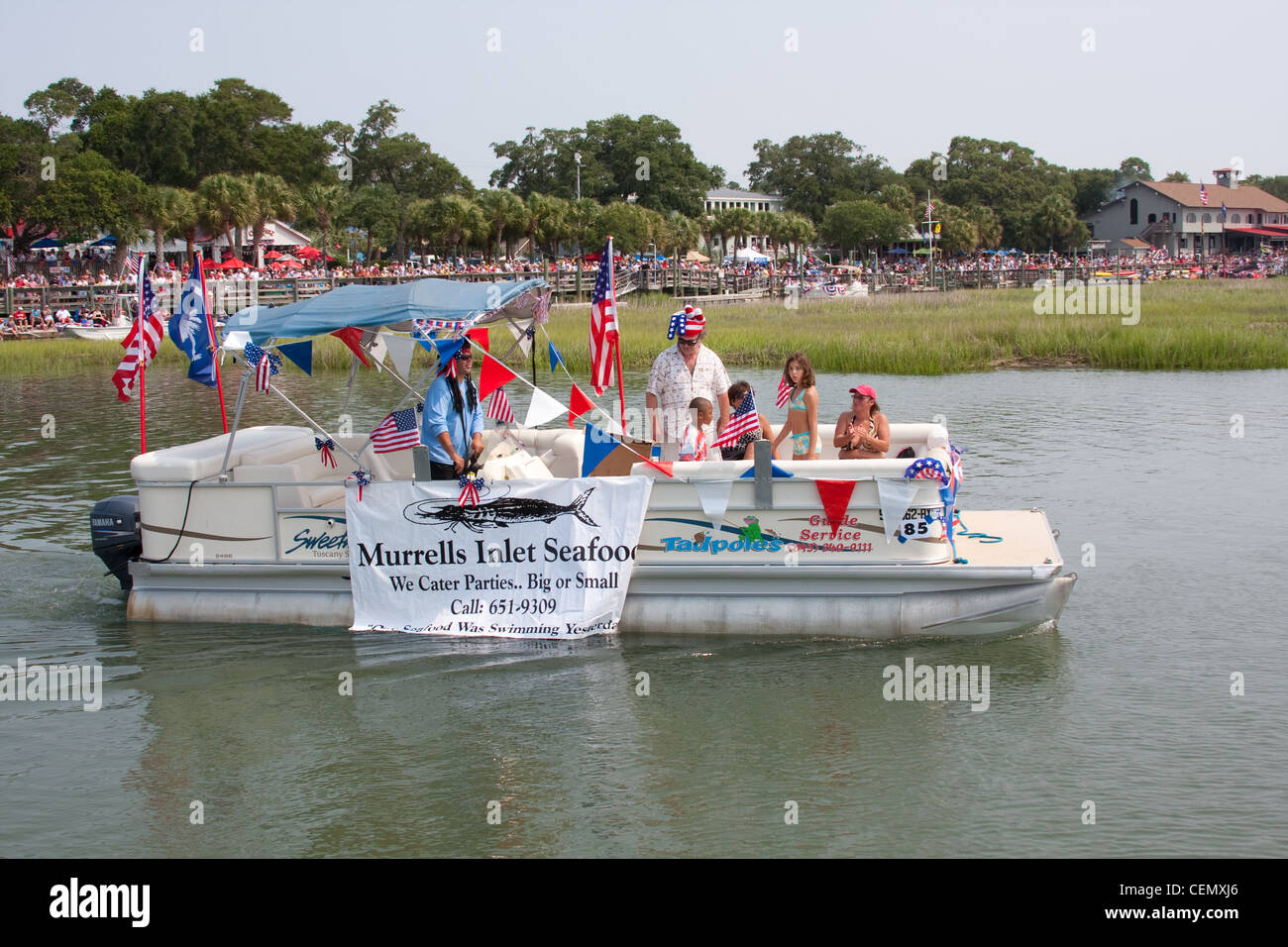 4th of July Boat Parade in Myrtle beach South Carolina USA Stock Photo