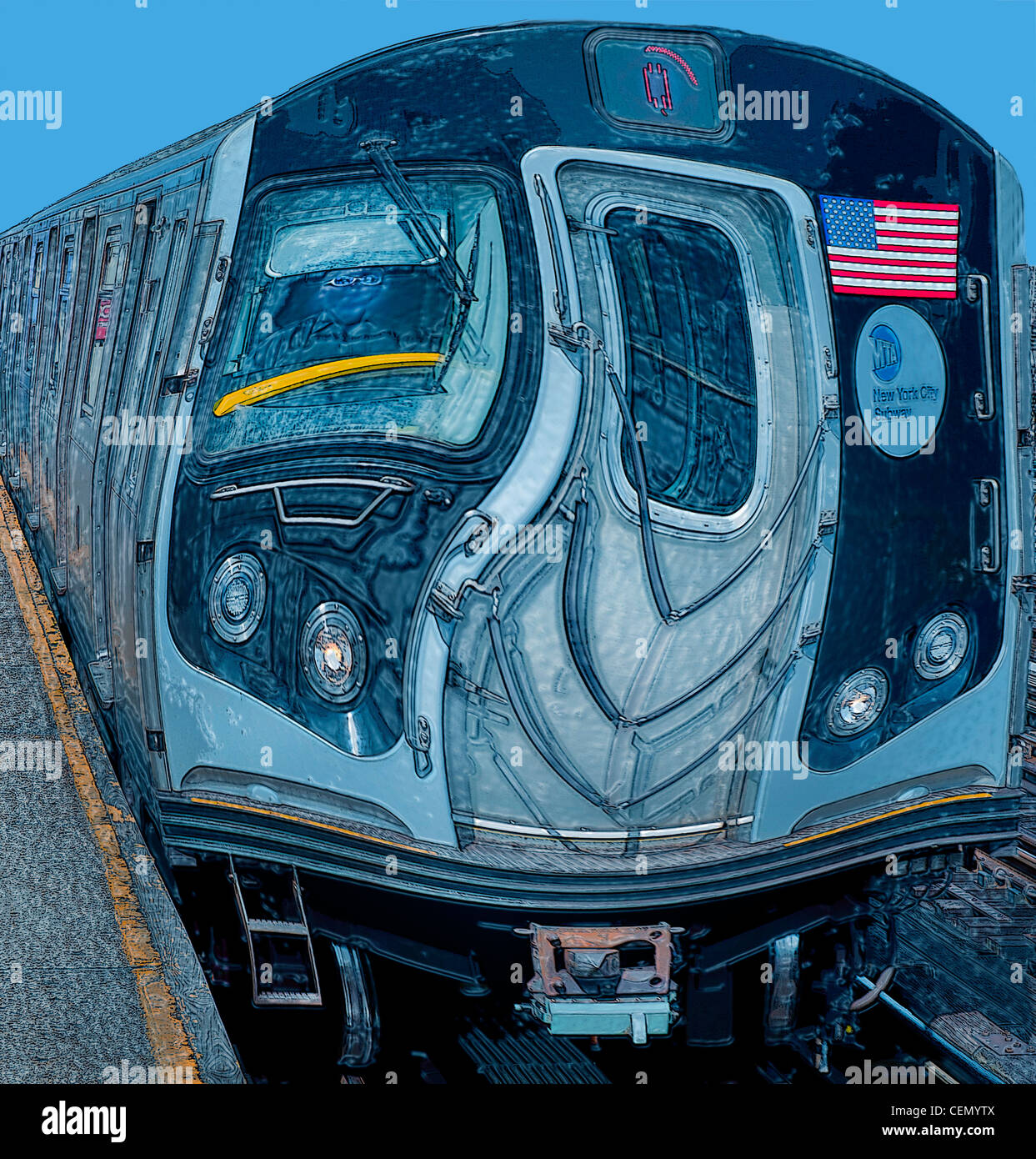 New york subway train hi-res stock photography and images - Alamy