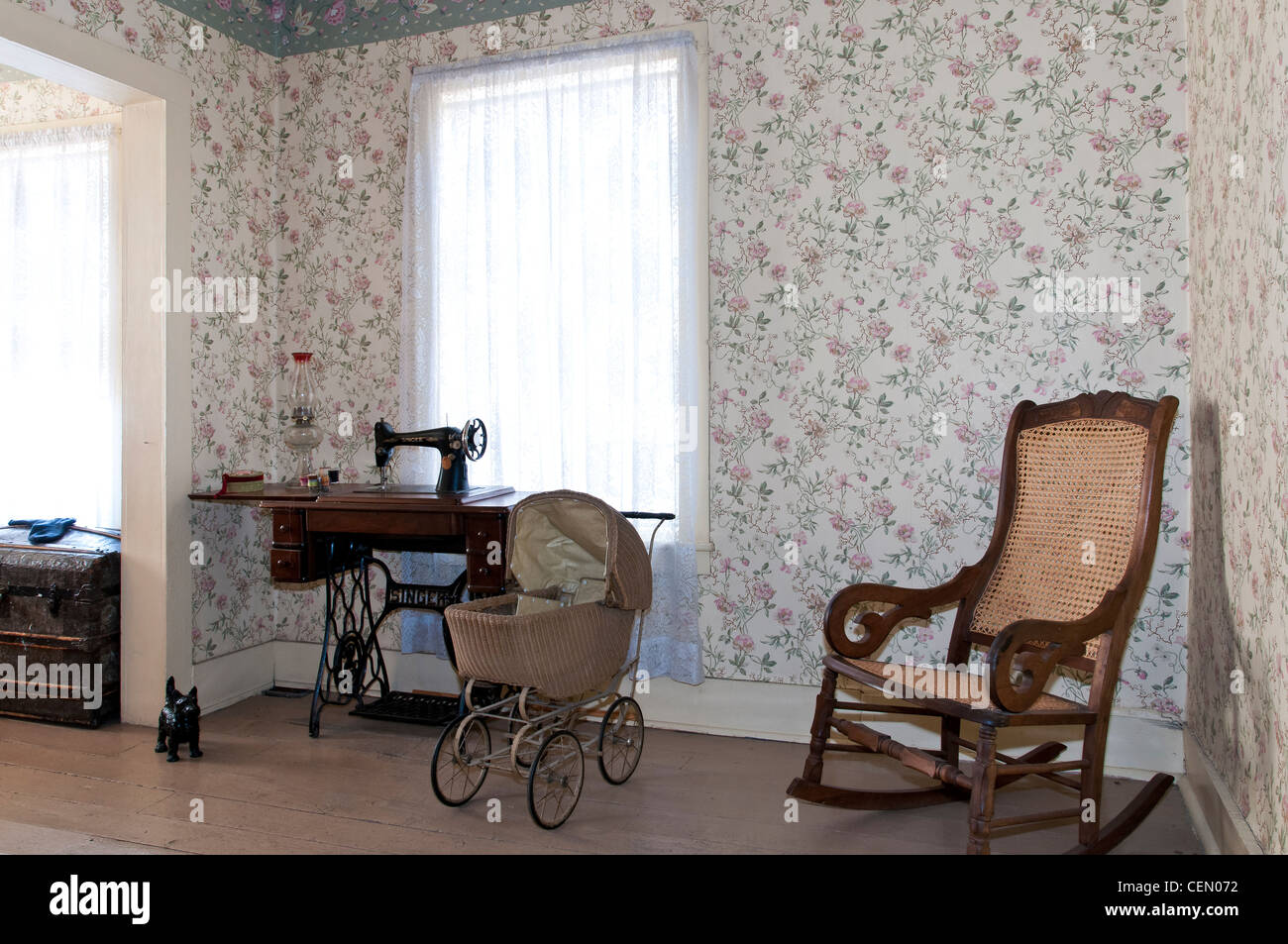 Bedroom inside the Astor House Museum, Golden, Colorado Stock Photo Alamy