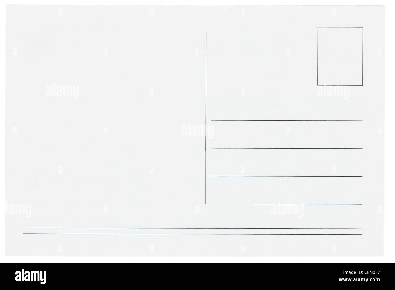 Blank postcards isolated in high resolution Stock Photo Alamy