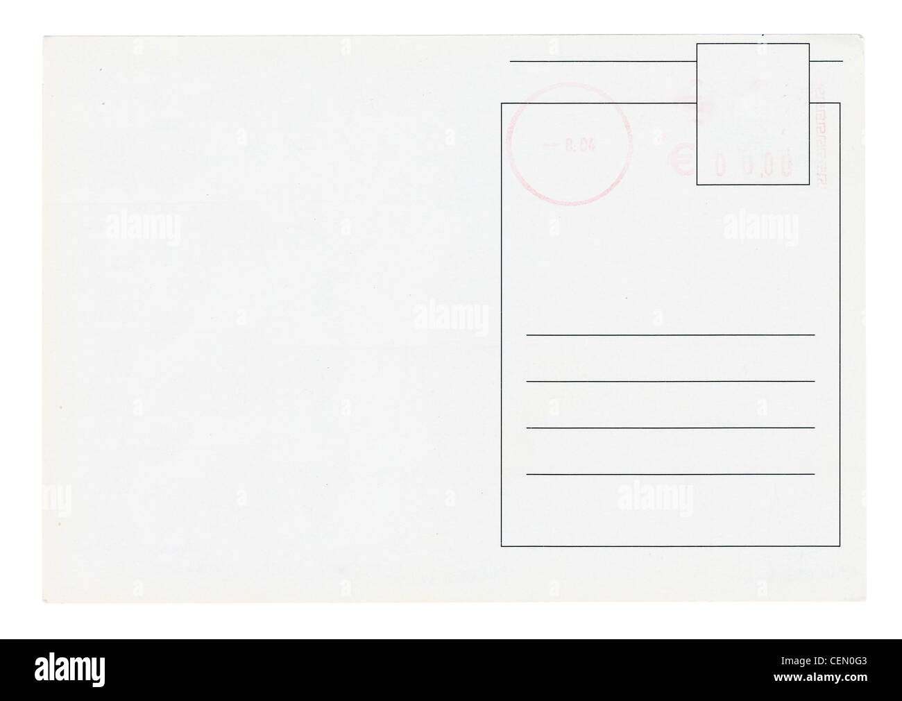 Blank postcards isolated in high resolution Stock Photo Alamy