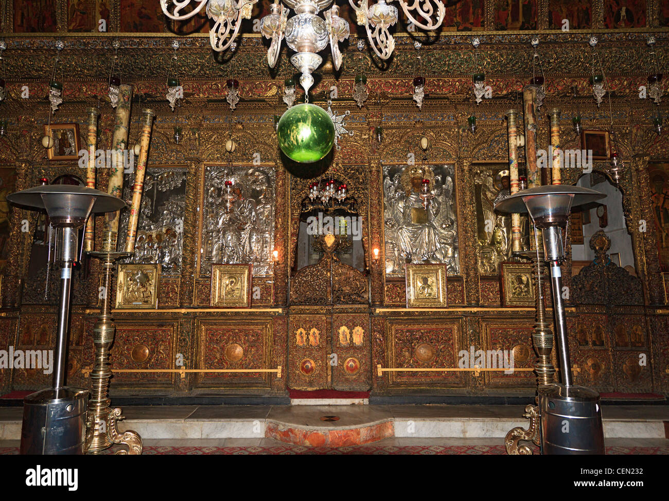 Greek Orthodox chapel in the Church of the Nativity, Bethlehem, West