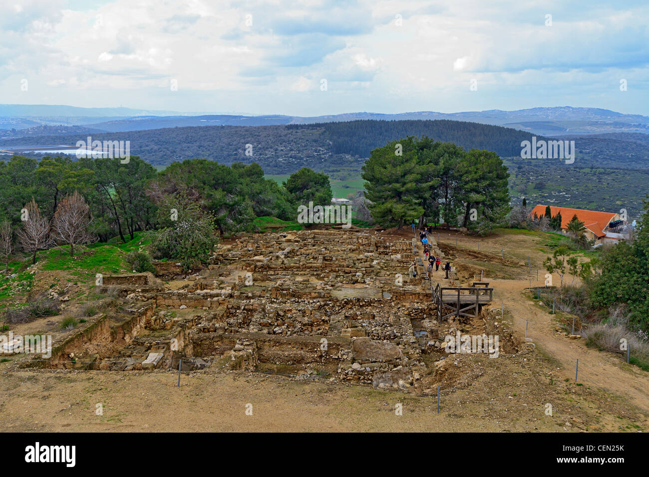 Overview of excavations at Zippori National Park in the Lower Galilee of Israel. Stock Photo
