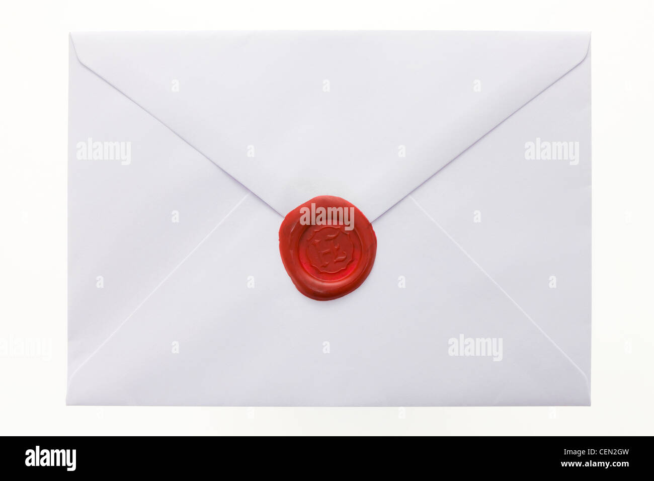 Envelope with wax seal Stock Photo Alamy