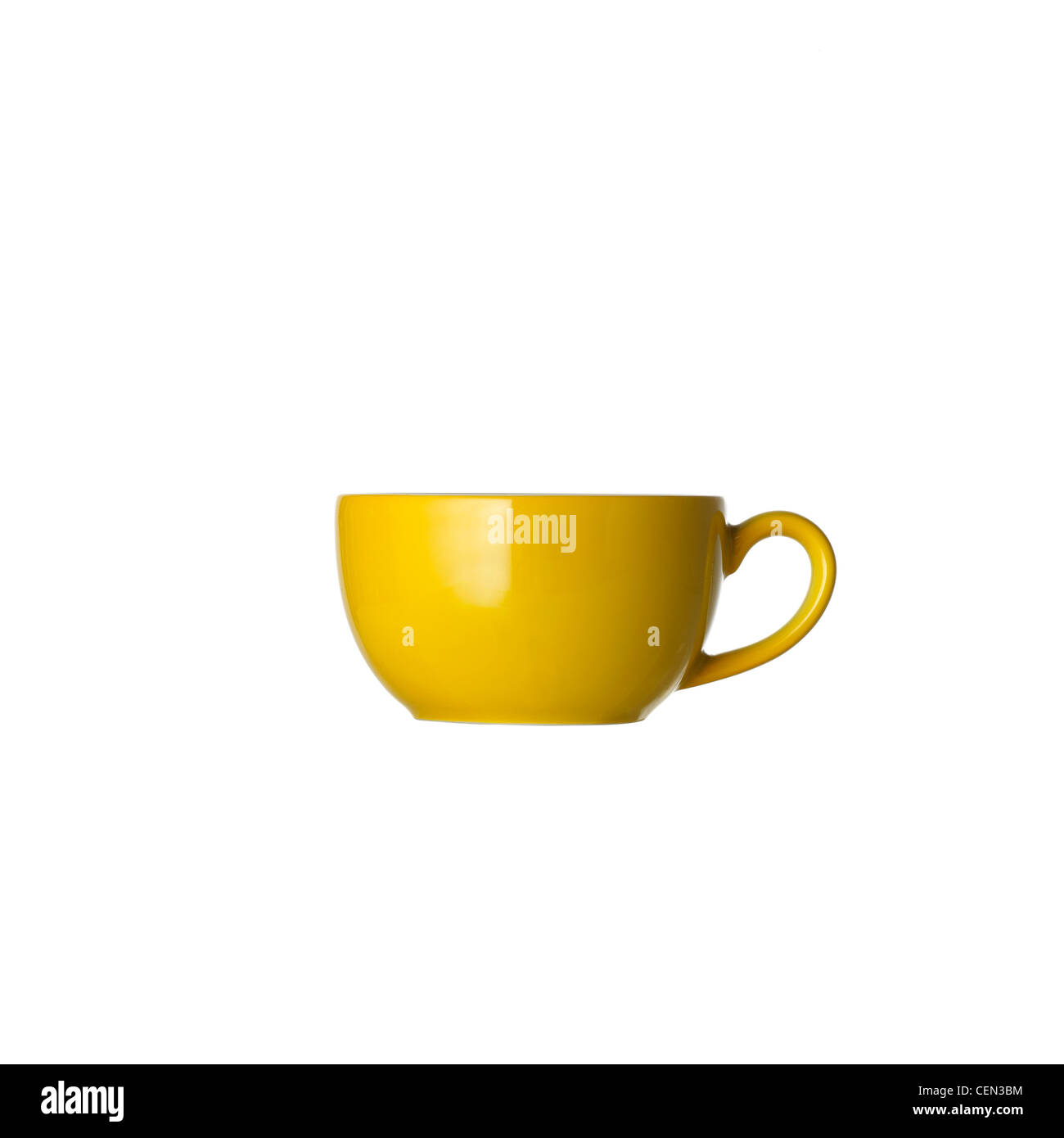 Yellow coffee cup Stock Photo Alamy