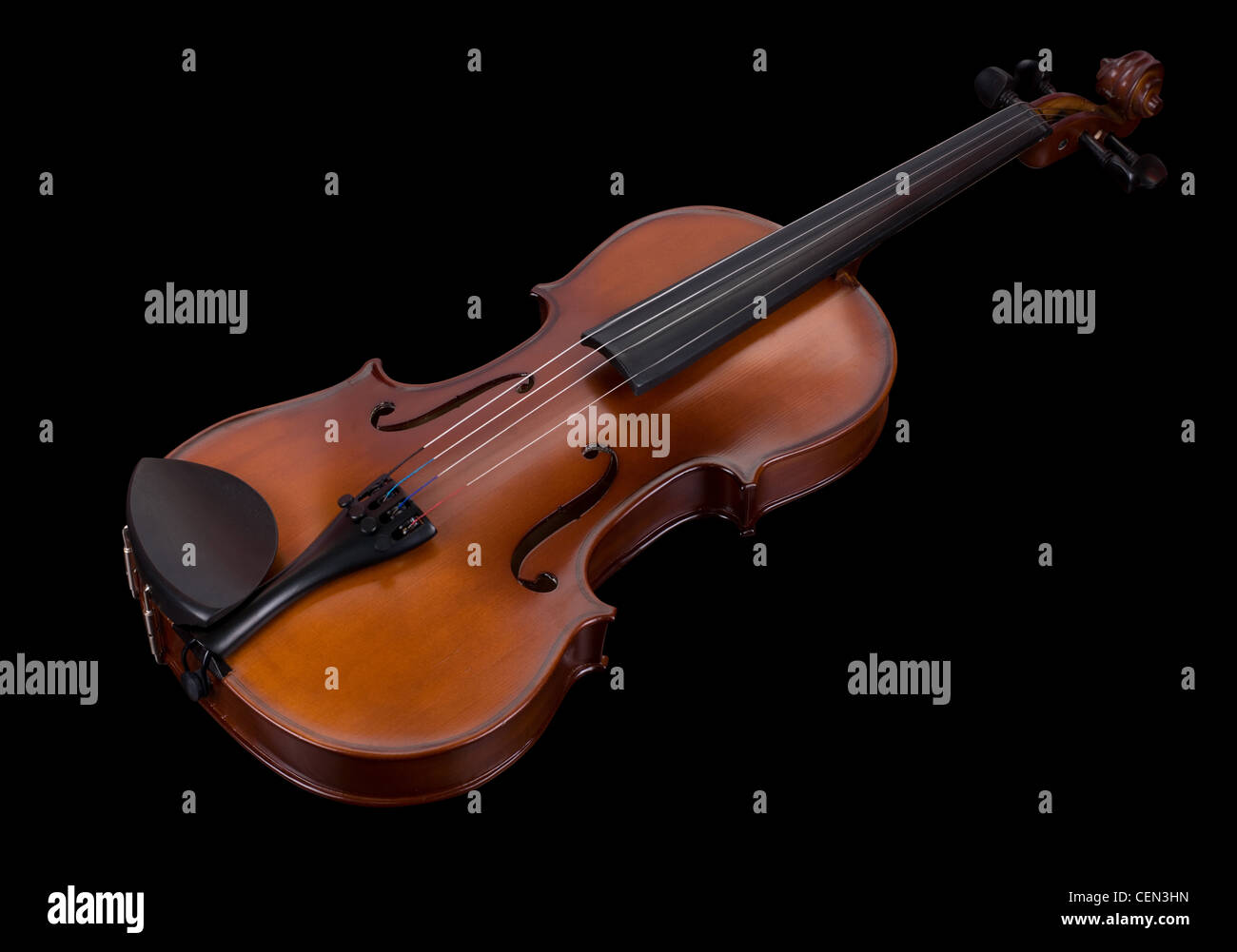 classic violin isolated on a black background Stock Photo - Alamy