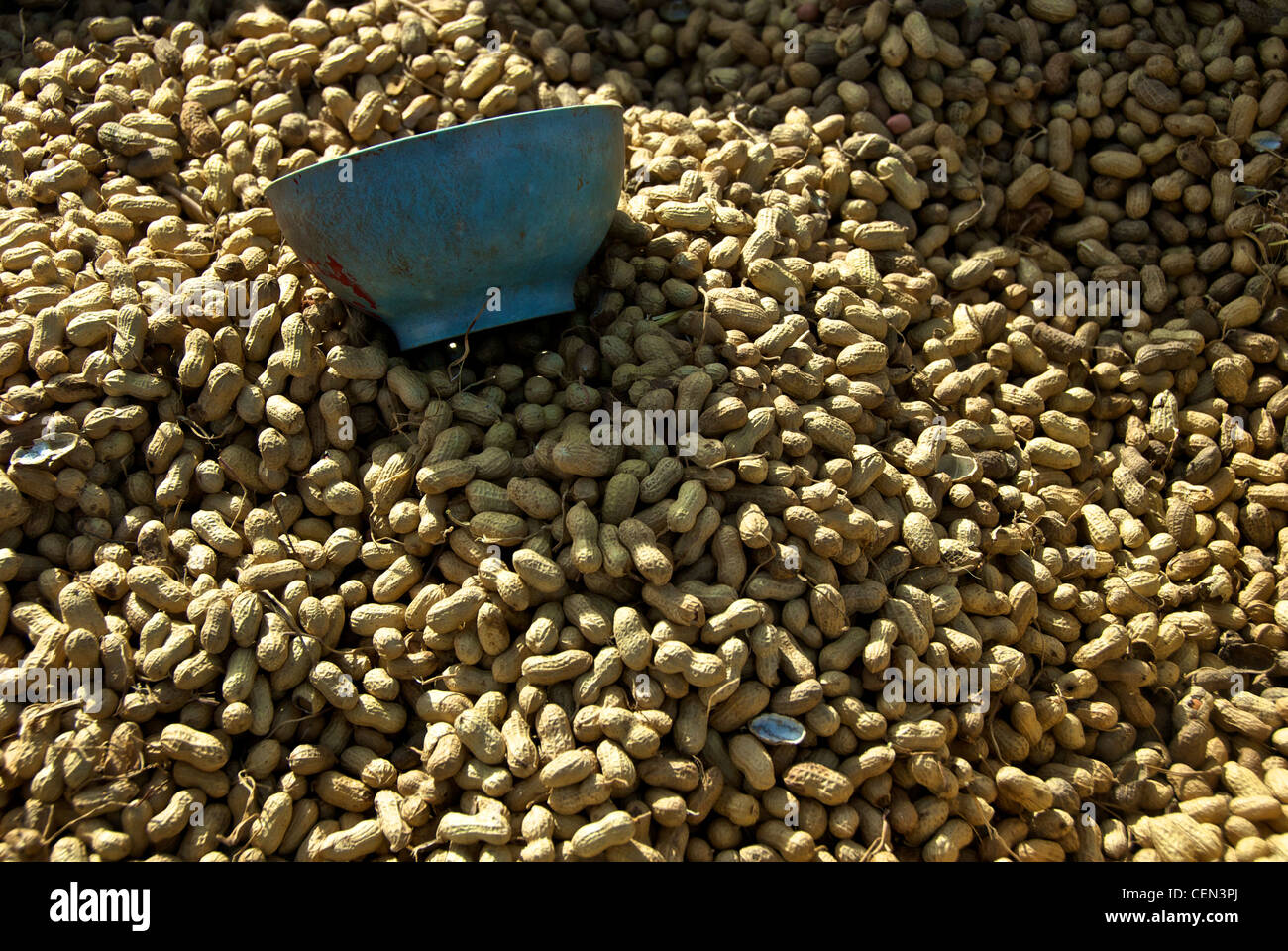 Peanuts at a market in Mopti, Mali. Stock Photo