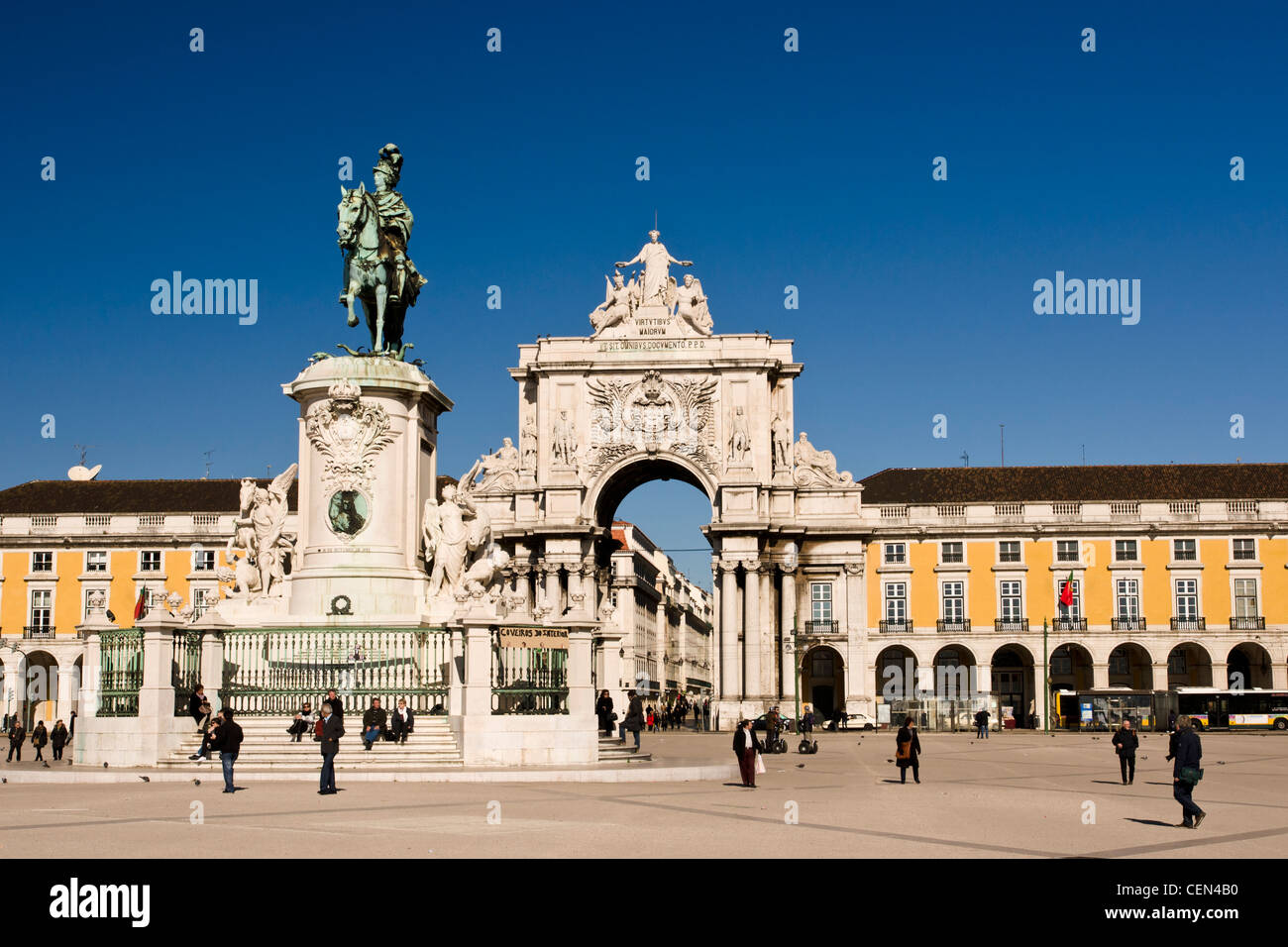 Praça do Comércio, Lisbon, Portugal. Stock Photo