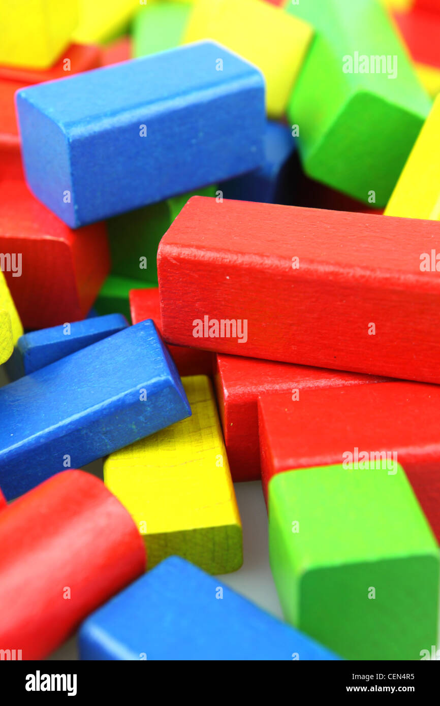 Wooden building blocks Stock Photo Alamy