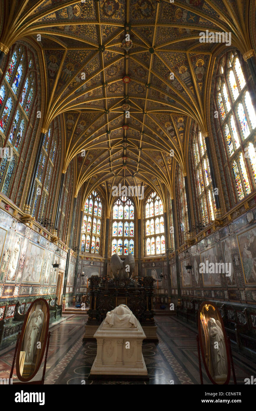 England, Berkshire, Windsor, Windsor Castle, Interior of Albert Memorial Chapel Stock Photo
