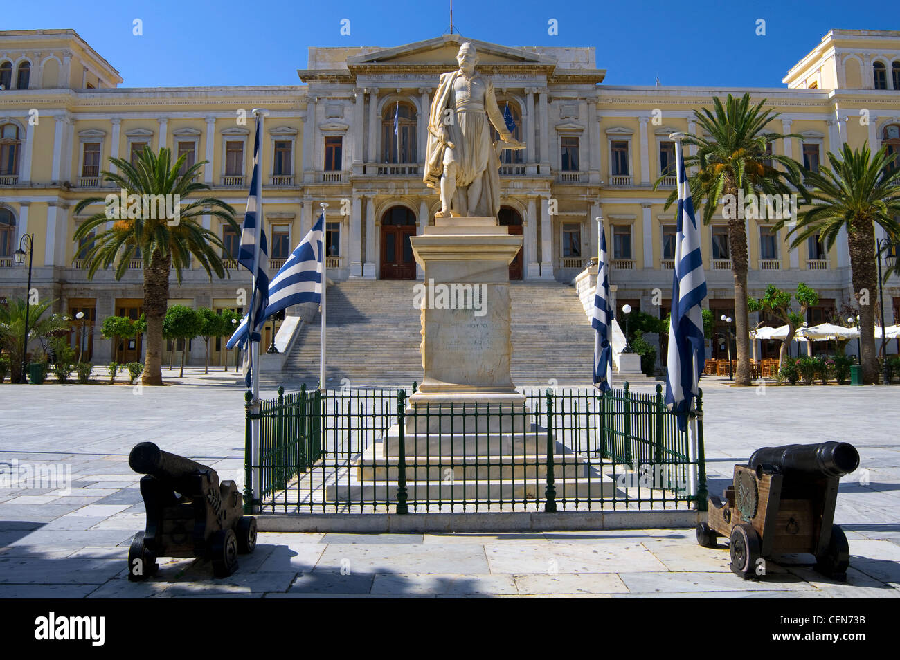 Town hall ermoupolis syros island hi-res stock photography and images