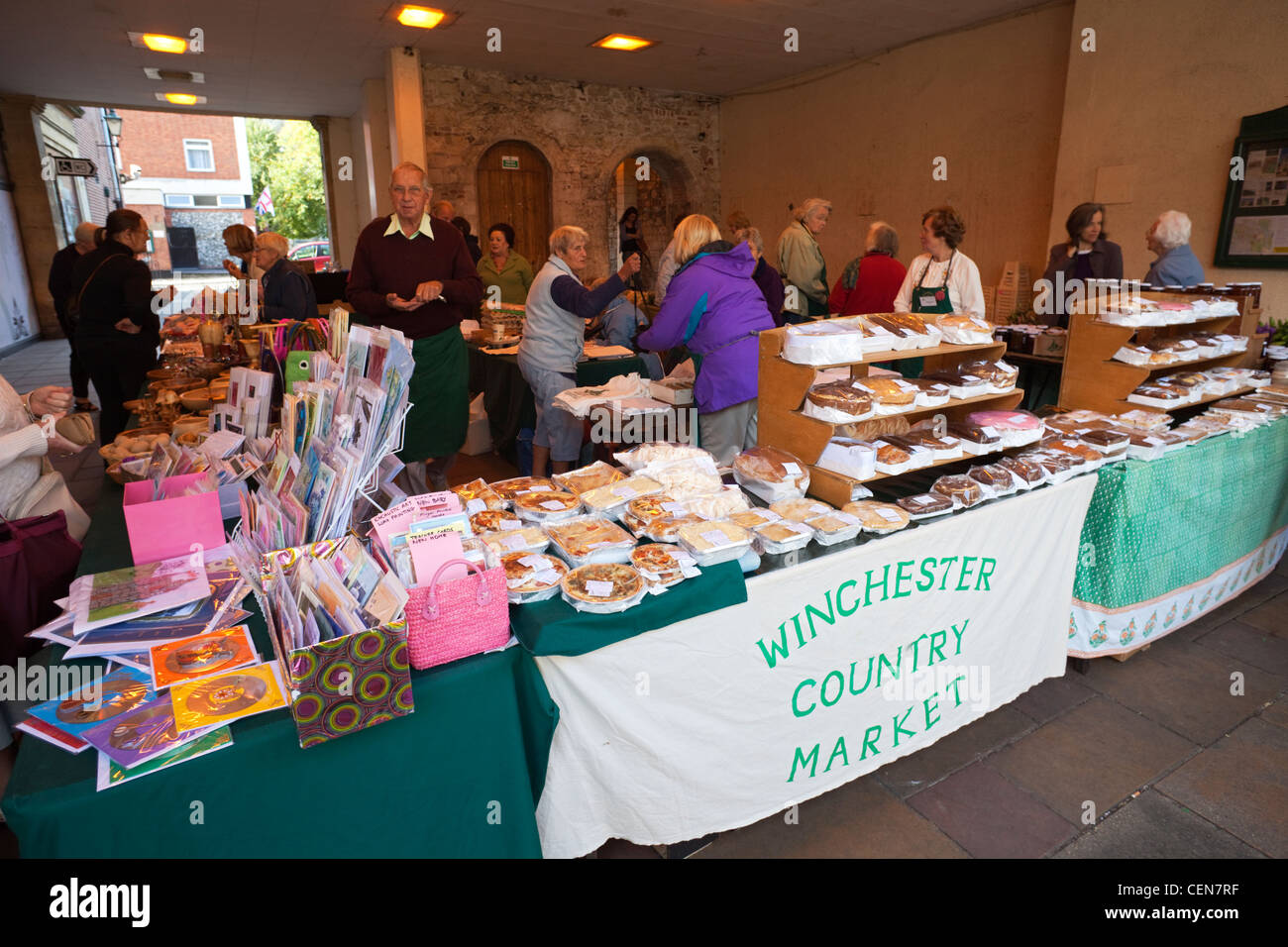 England, Hampshire, Winchester, Winchester Country Market Stock Photo