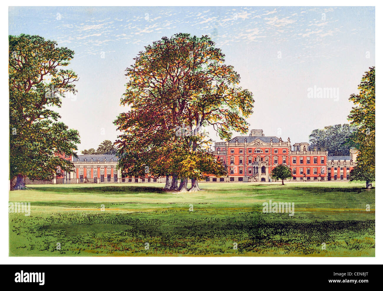 Wimpole Hall country house Cambridgeshire England Thomas Chicheley James Gibbs James Thornhill Henry Flitcroft John Soane Stock Photo