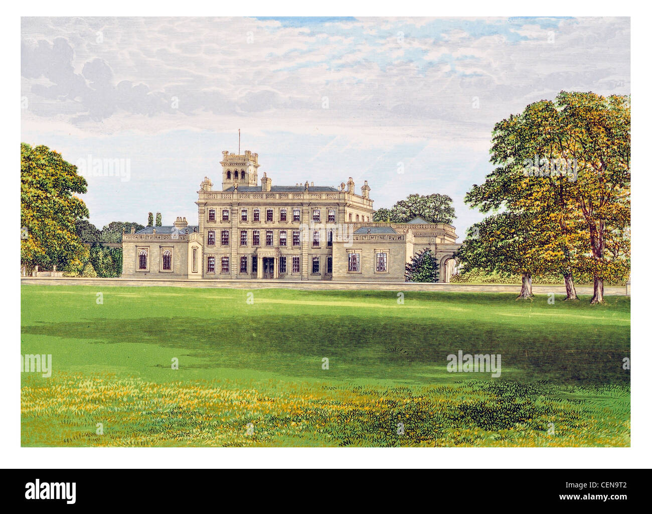 Locko Hall Park country house Derbyshire England UK Grade II listed building Stock Photo