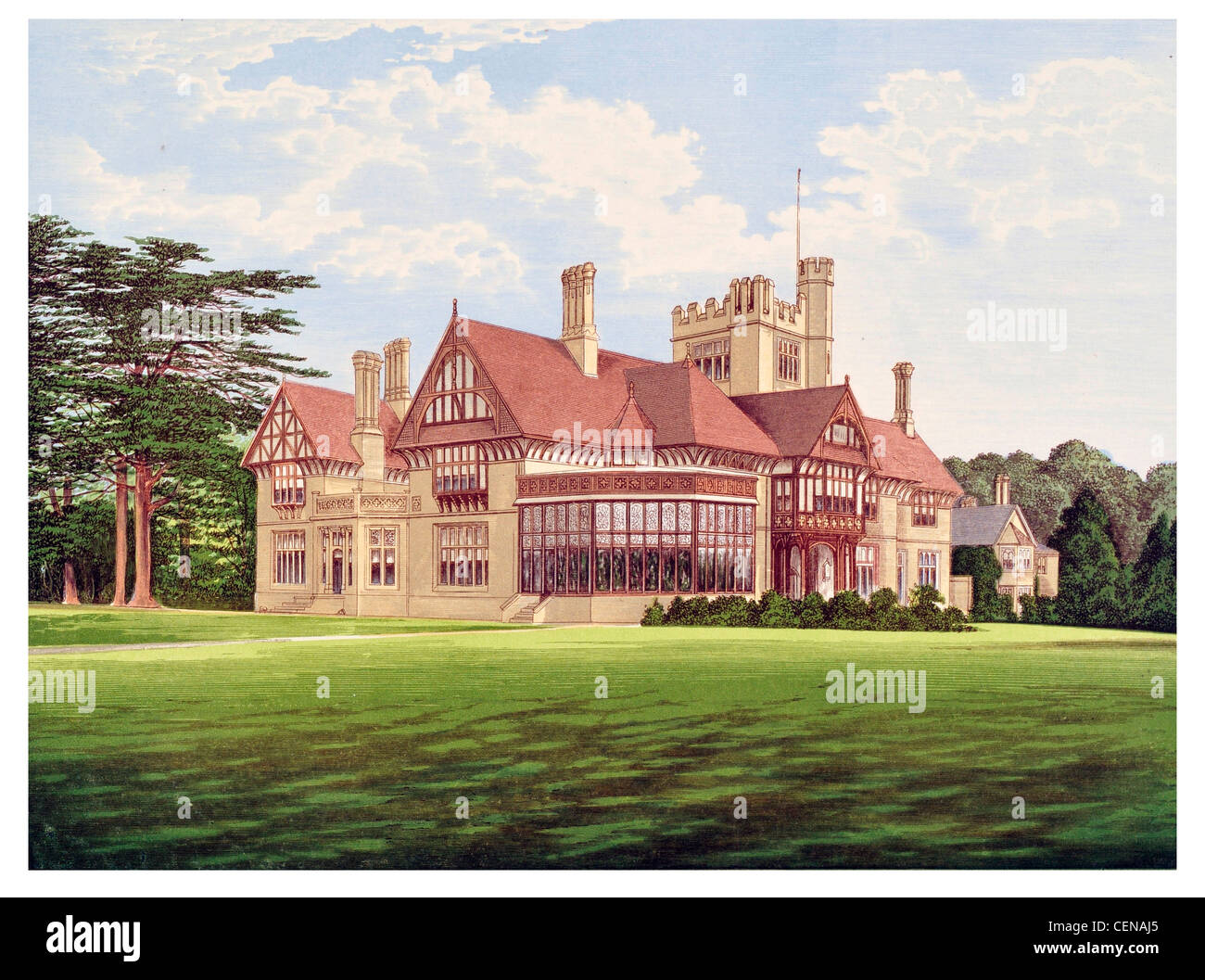 Cowdray Park country house Estate Midhurst West Sussex England UK  Park Polo Club Stock Photo