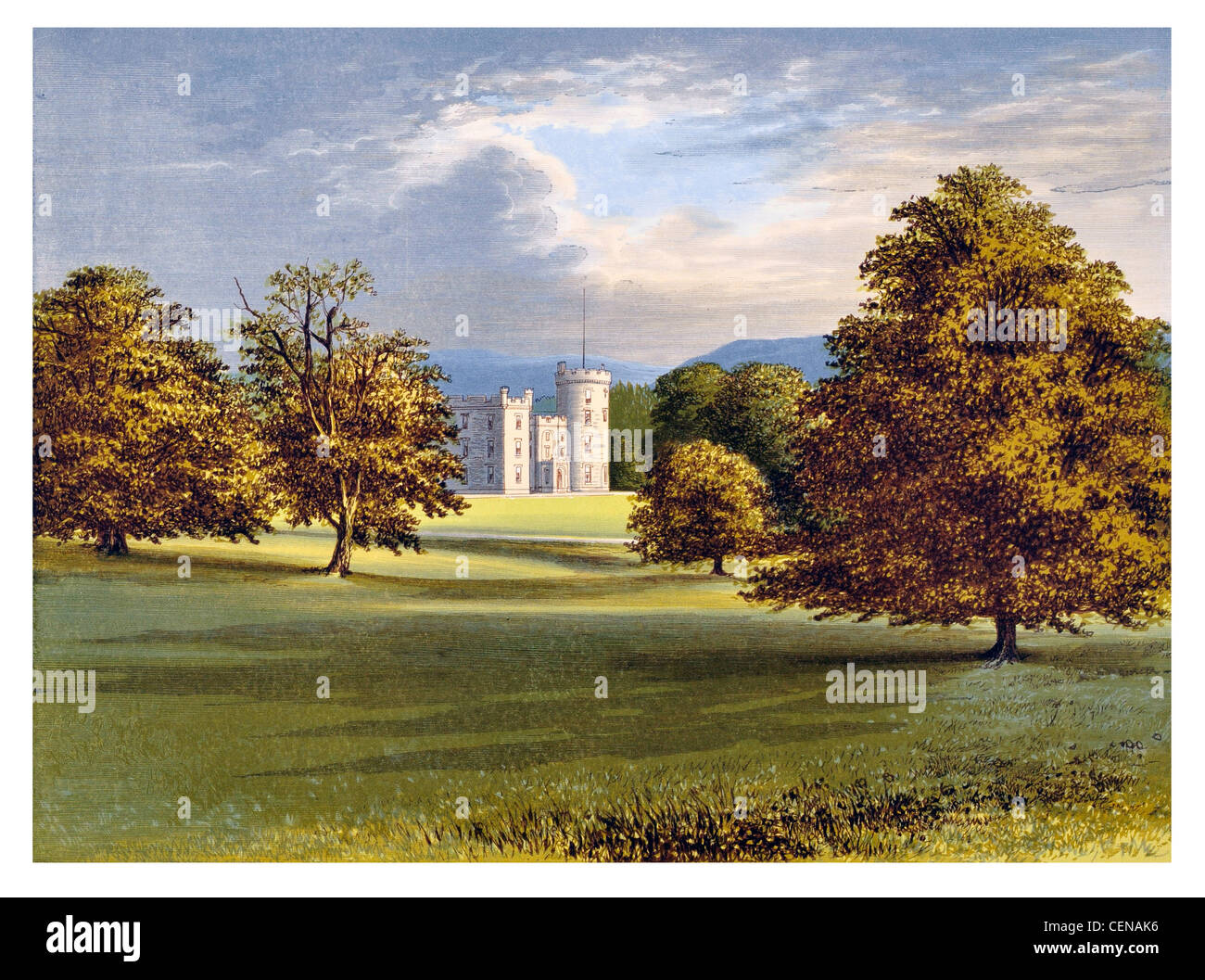 Castle Forbes 19th century Scots Baronial country house Aberdeenshire Scotland UK Vale of Alford estate Archibald Simpson listed Stock Photo