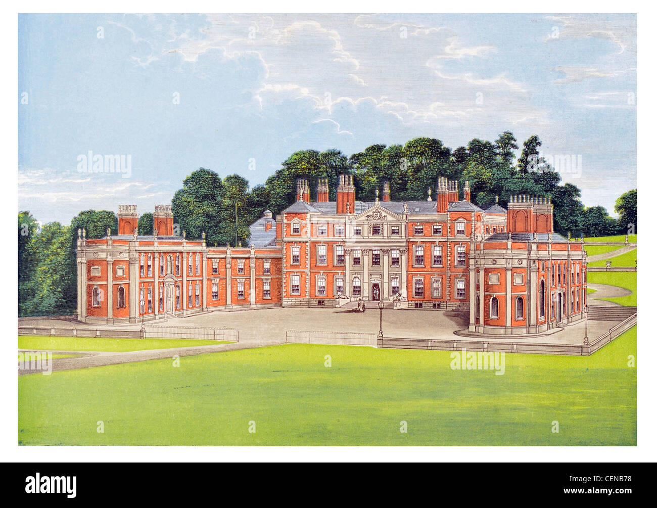 Hawkstone Hall 18th century country mansion Hodnet Shropshire England UK Grade I listed building Stock Photo