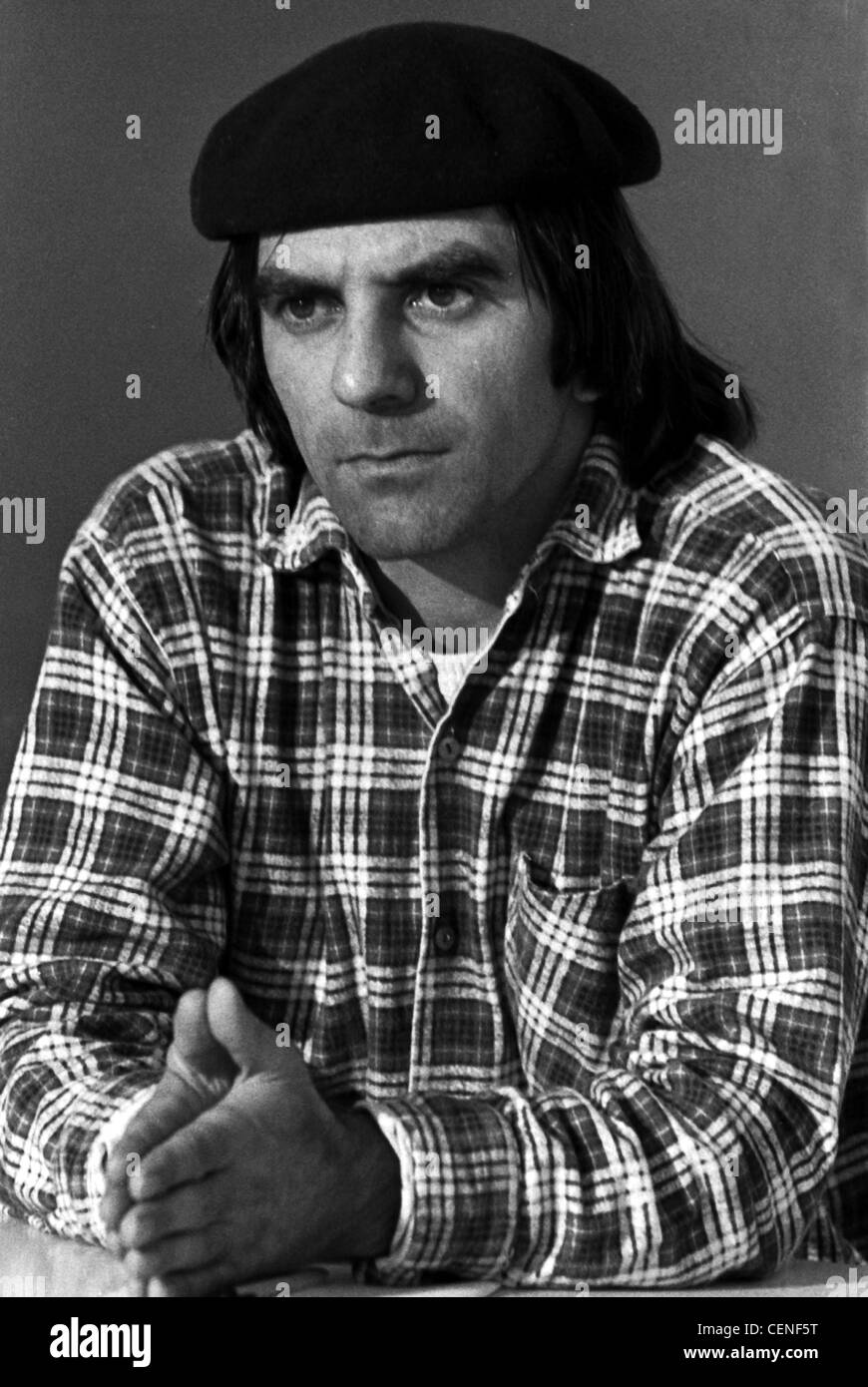 Rudi Dutschke - * 07.03.1940 - 24.12.1979: Portrait of the Berlin student leader and politician at a press conference. Stock Photo