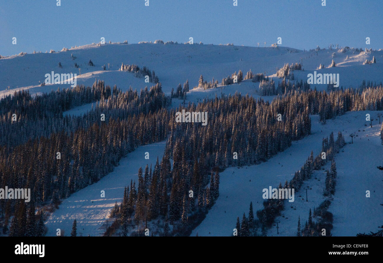 Sun Peaks Ski Resort at Tod Mountain, Kamloops, BC, Canada Stock Photo