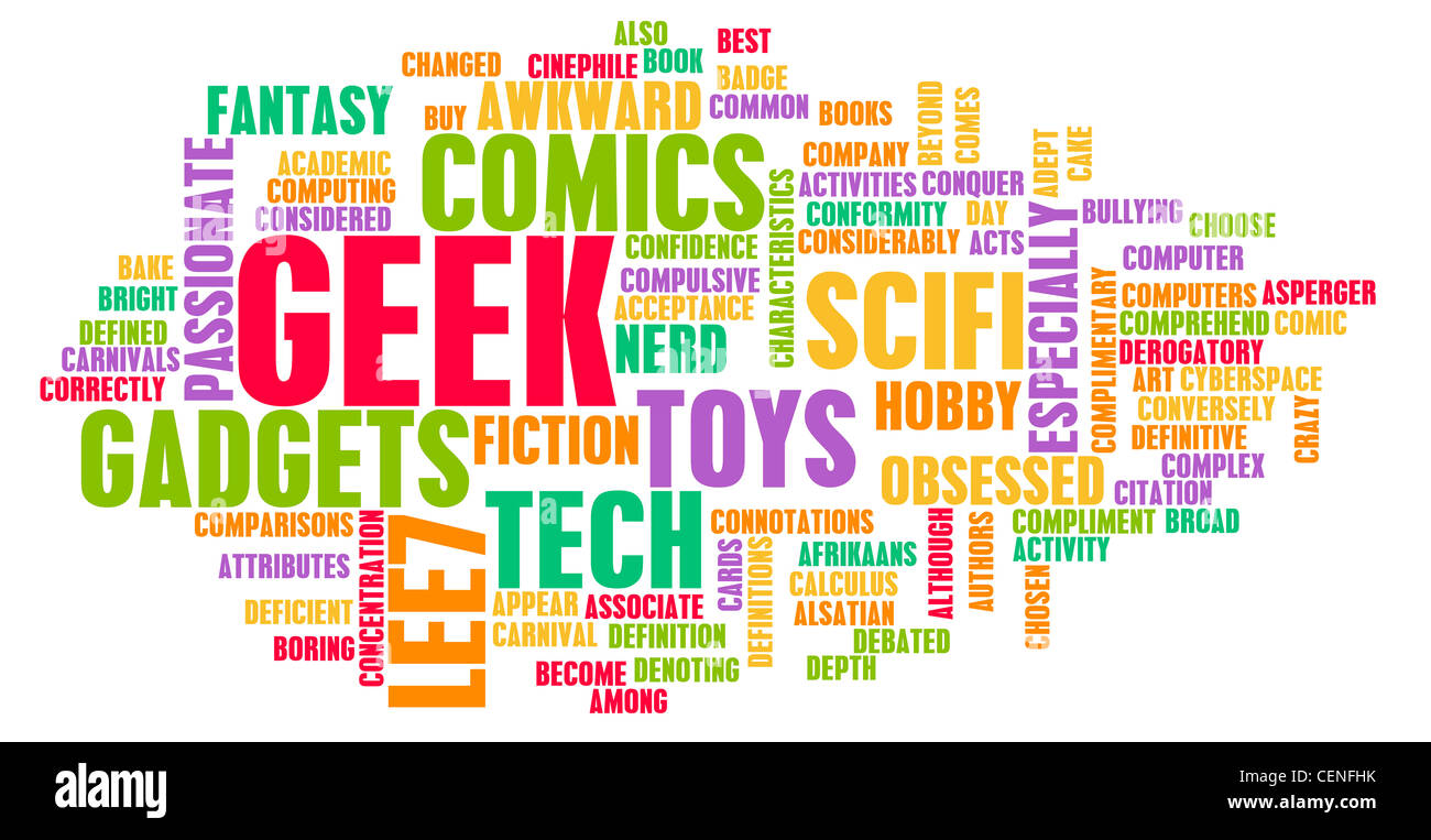 Geek Culture and Interests or Hobbies Concept Stock Photo