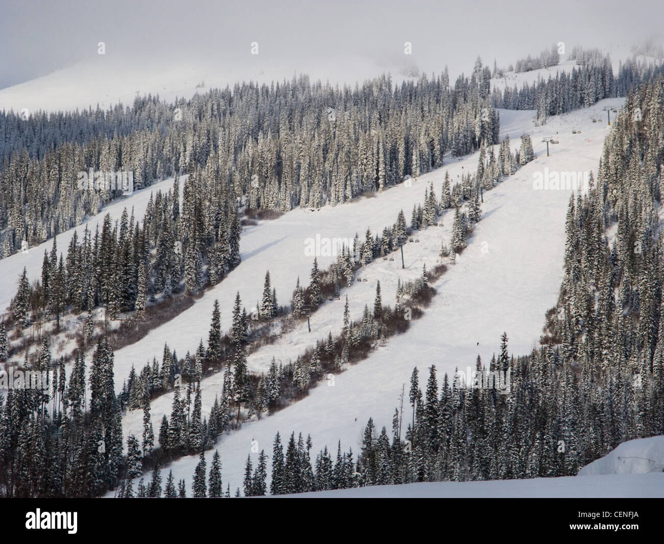 Sun Peaks Ski Resort at Tod Mountain, Kamloops, BC, Canada Stock Photo