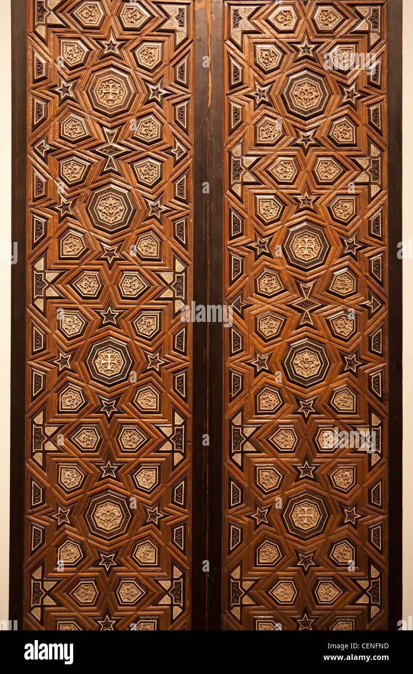 Egyptian wooden inlay door with ivory and ebony inserts the Ashmolean