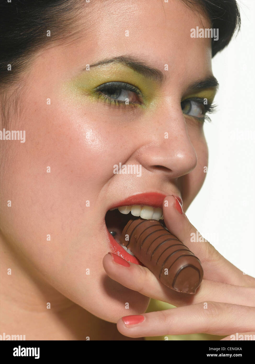 Chocolate cigarette hi-res stock photography and images