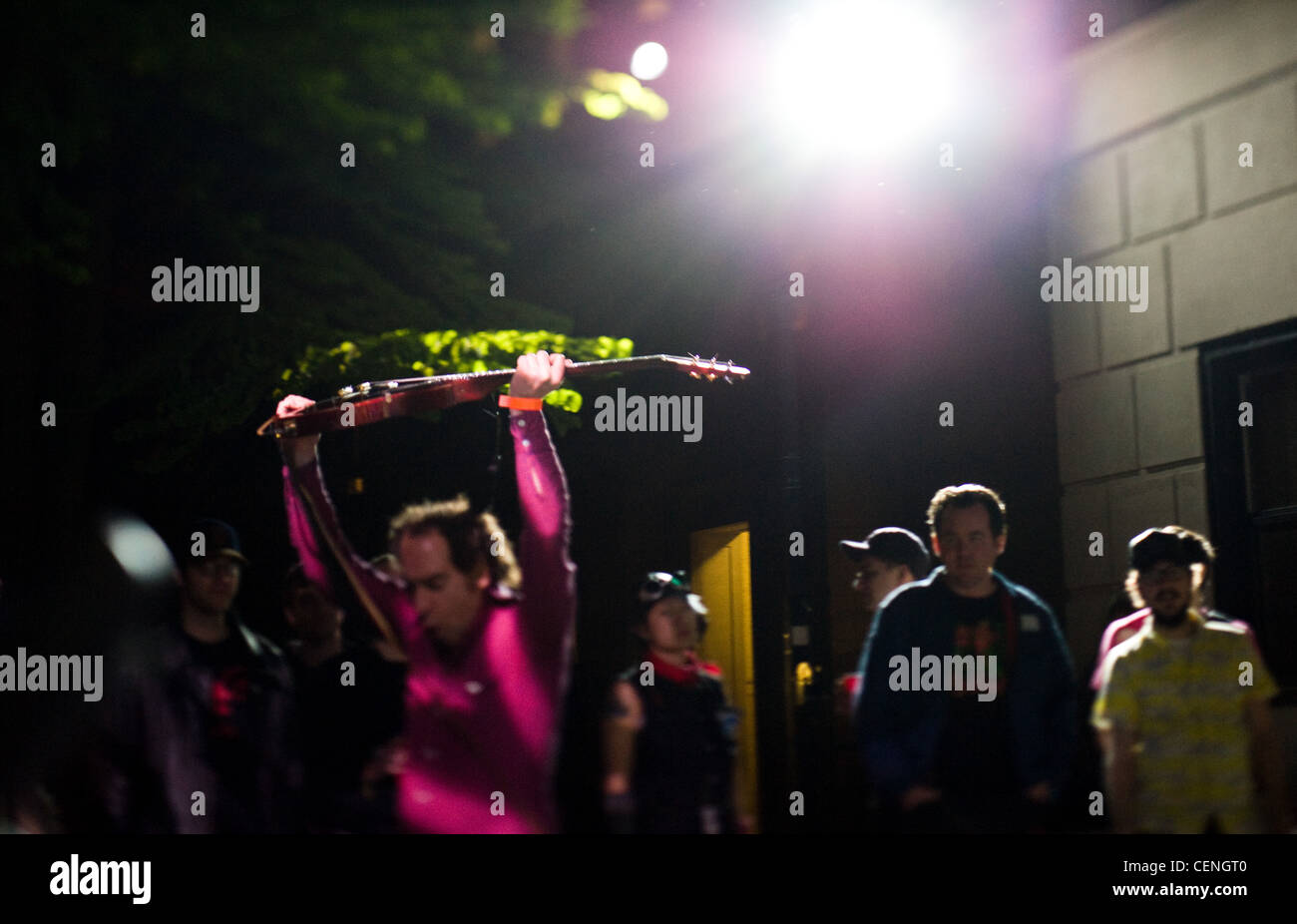 Psychedelic Rock band Major Stars performs on the second day of Steer Roast 2009. Stock Photo