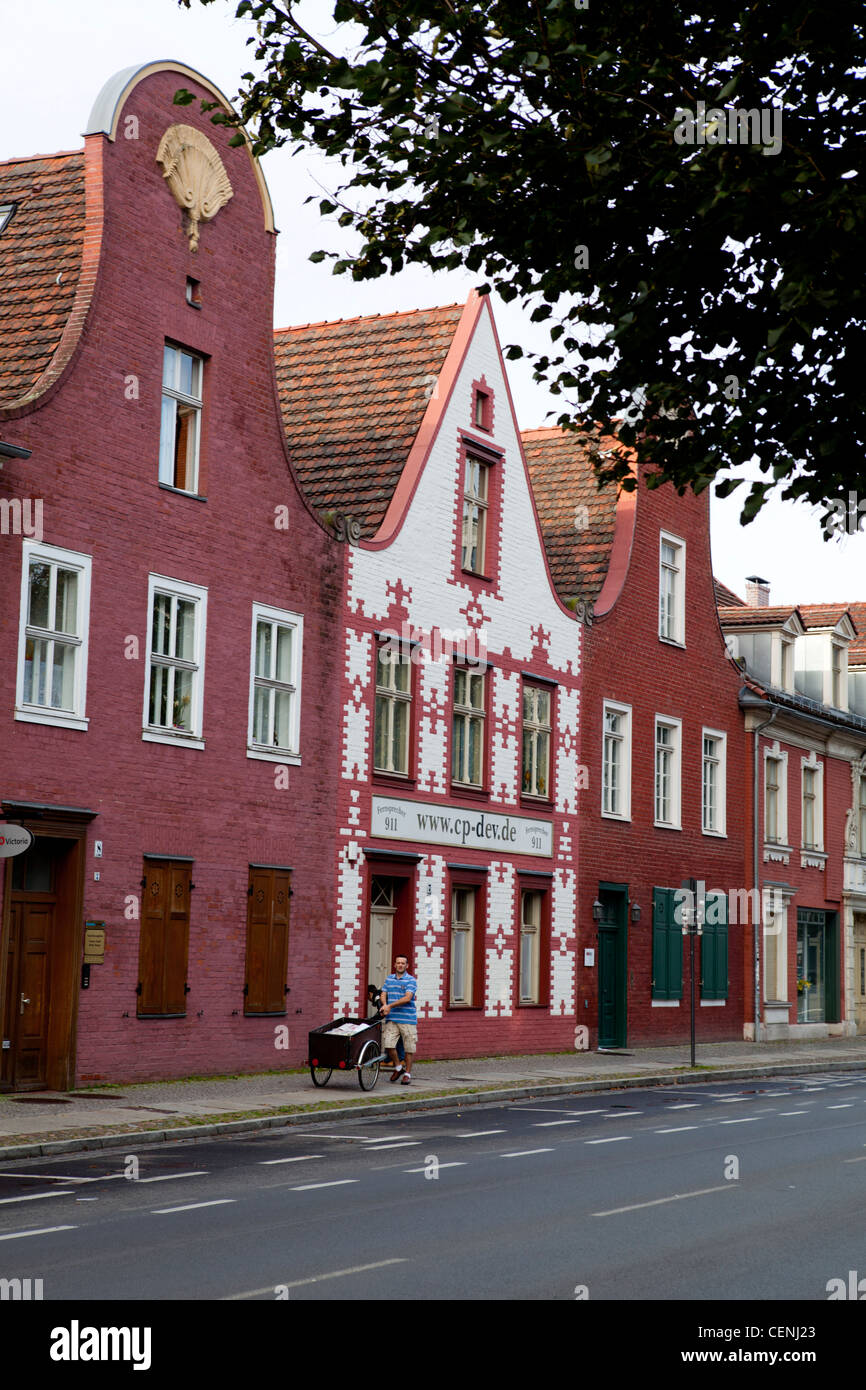 Traditional Dutch architecture in Potsdam Dutch district, Brandeburg, Germany Stock Photo