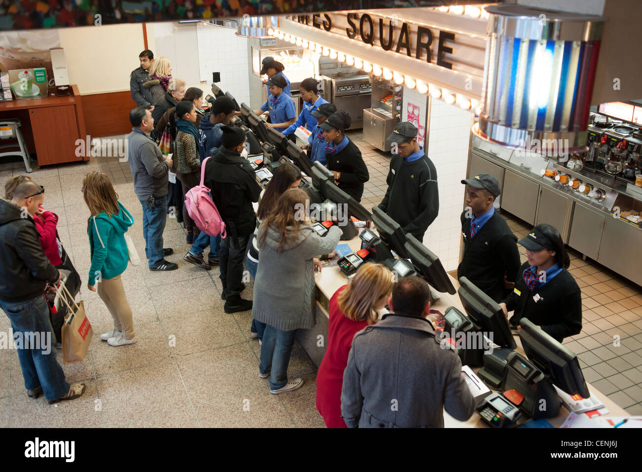 Queue to mcdonalds hi-res stock photography and images - Alamy